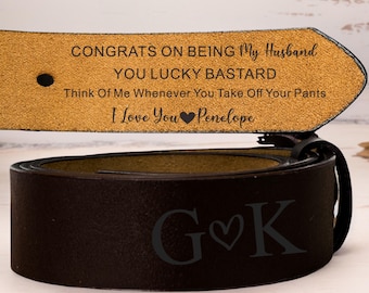 Custom Handmade Belt,Anniversary Gift,Engraved Leather Belt,Grooms Men Gift,Genuine Leather,Fathers day gift for husband Dad Belt for Men