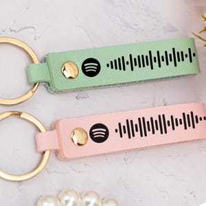 Personalized Scannable Spotify Code Keyring,custom Song Keychain, Music ...