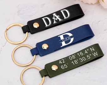 Personalized Dad Keychain, New Dad Gift, Engraved Dad Keychain, Fathers Day Keychain, First Fathers Day,Gift for Him, First Fathers Day