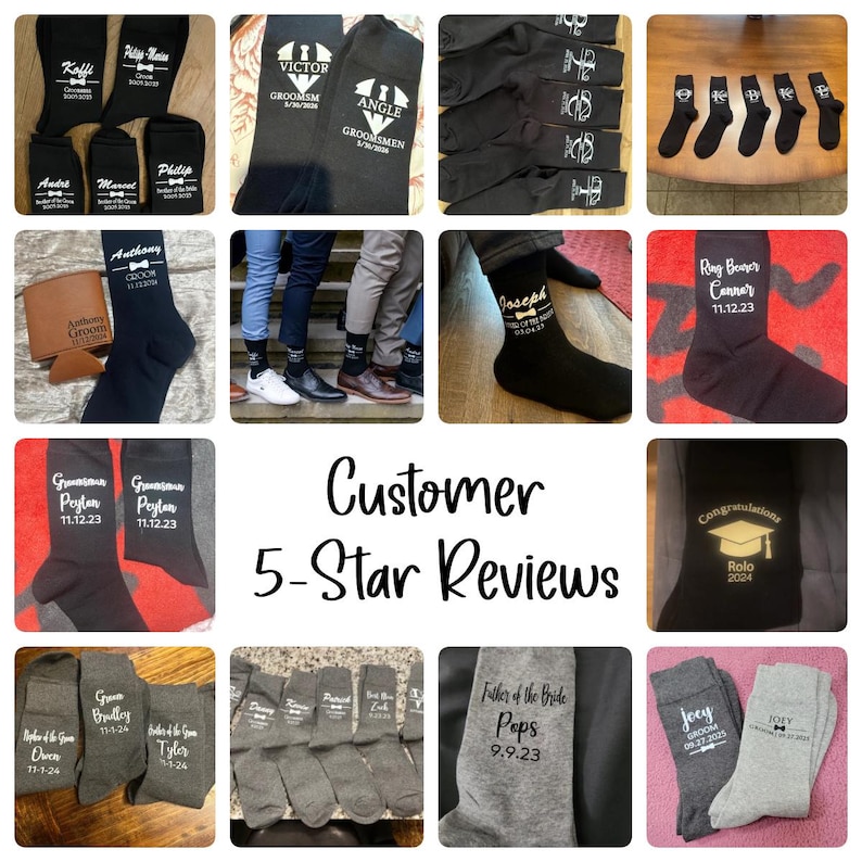 Groomsmen Socks, Personalized Wedding Socks,Custom Groomsman Socks for the Wedding Party,Groom&Best Man Socks,Groomsmen Gift,Grooms proposal image 8