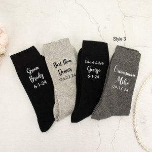Groomsmen SocksPersonalized Wedding Socks,Custom Groomsman Socks for the Wedding Party,Groom&Best Man Socks,Groomsmen Gift,Grooms proposal image 5