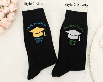 Graduation Gift Socks Custom Grad Socks Congratulations Graduation 2024 Socks Personalised Gift college grad gift,high school, student gift