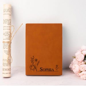 Diario con nombre grabado personalizado, libreta personalizada para ella, diario de cartas para mujer, regalos de cumpleaños, regalos de Navidad, el mejor regalo para ella.
