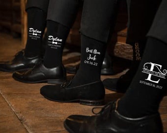 Personalised Men Socks, Groom Socks, Groomsman Socks, Custom Wedding Socks,Father's Day Gifts,Special Gift