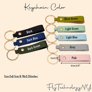May include: Keychain Color options in various colors including olive green, light green, black, dark blue, light blue, dark green, grey, and pink. Each keychain is 2 inches long and 0.78 inches wide.  Size: 2 x 8.5 cm / 0.78 x 3.35 inches.