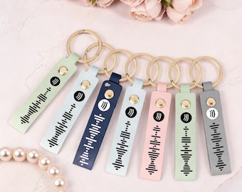 Custom Music Song Keyring | Spotify Code Keyring | Personalised Keyring | Personalised Keychain | Engraved Keychain | Music Gift Keychain