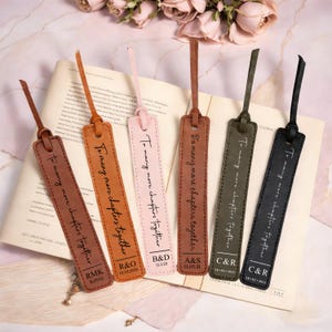 Leather Bookmark Personalized 3rd Anniversary Bookmark To many more chapters together Leather Anniversary Bookmark Leather Valentine Gifts