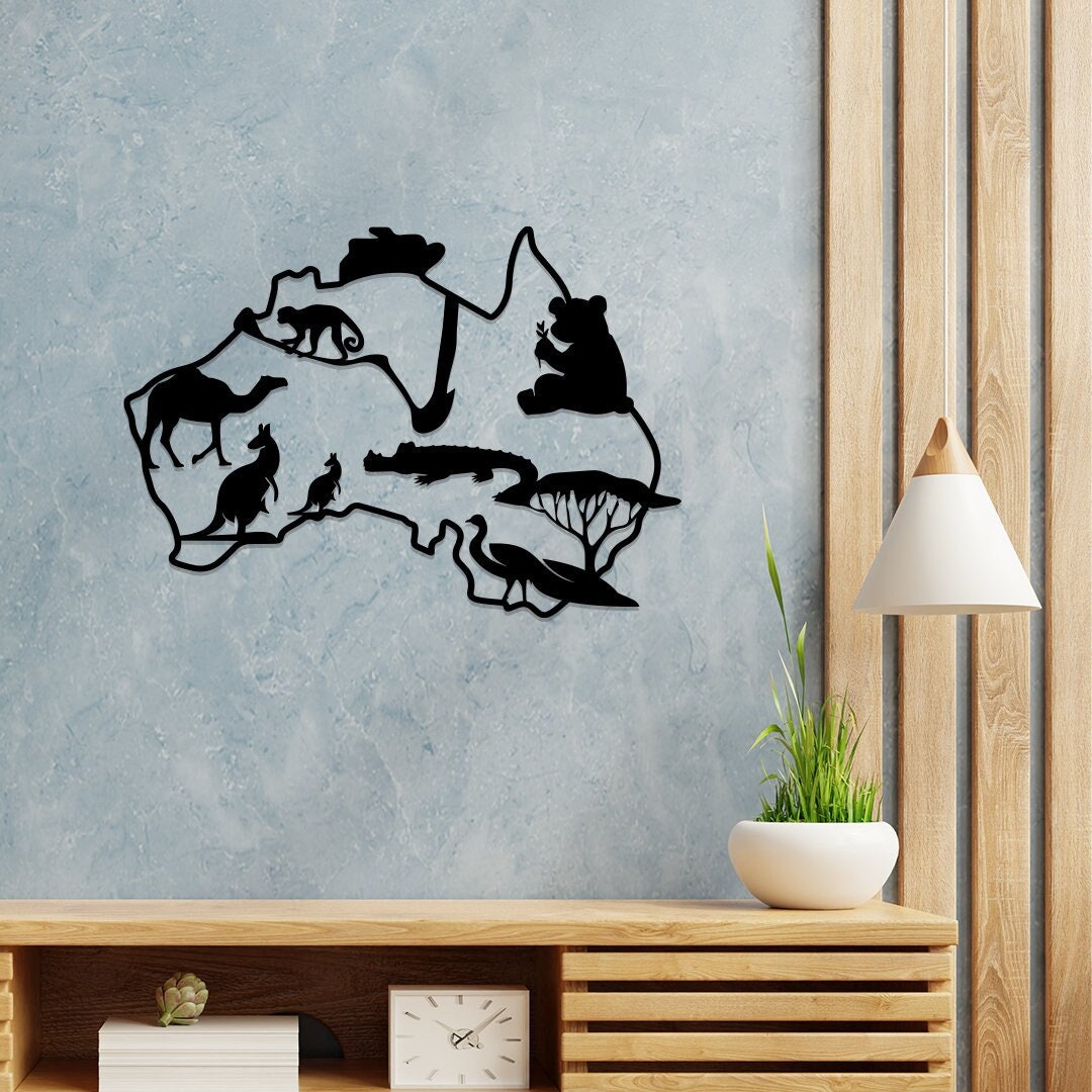 Australia Metal Wall Decor Metal Wall Art Metal Wall Etsy
