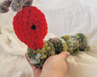 Crochet Hungry Caterpillar stuffed animal