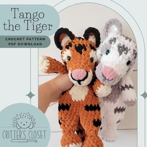 Tango tigern virkmönster, tiger virkmönster