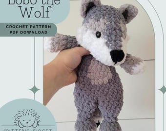 Patrón de crochet de lobo, patrón de crochet de lobo
