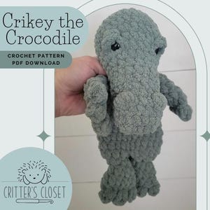 Crikey the Crocodile Crochet Pattern, Crocodile crochet pattern