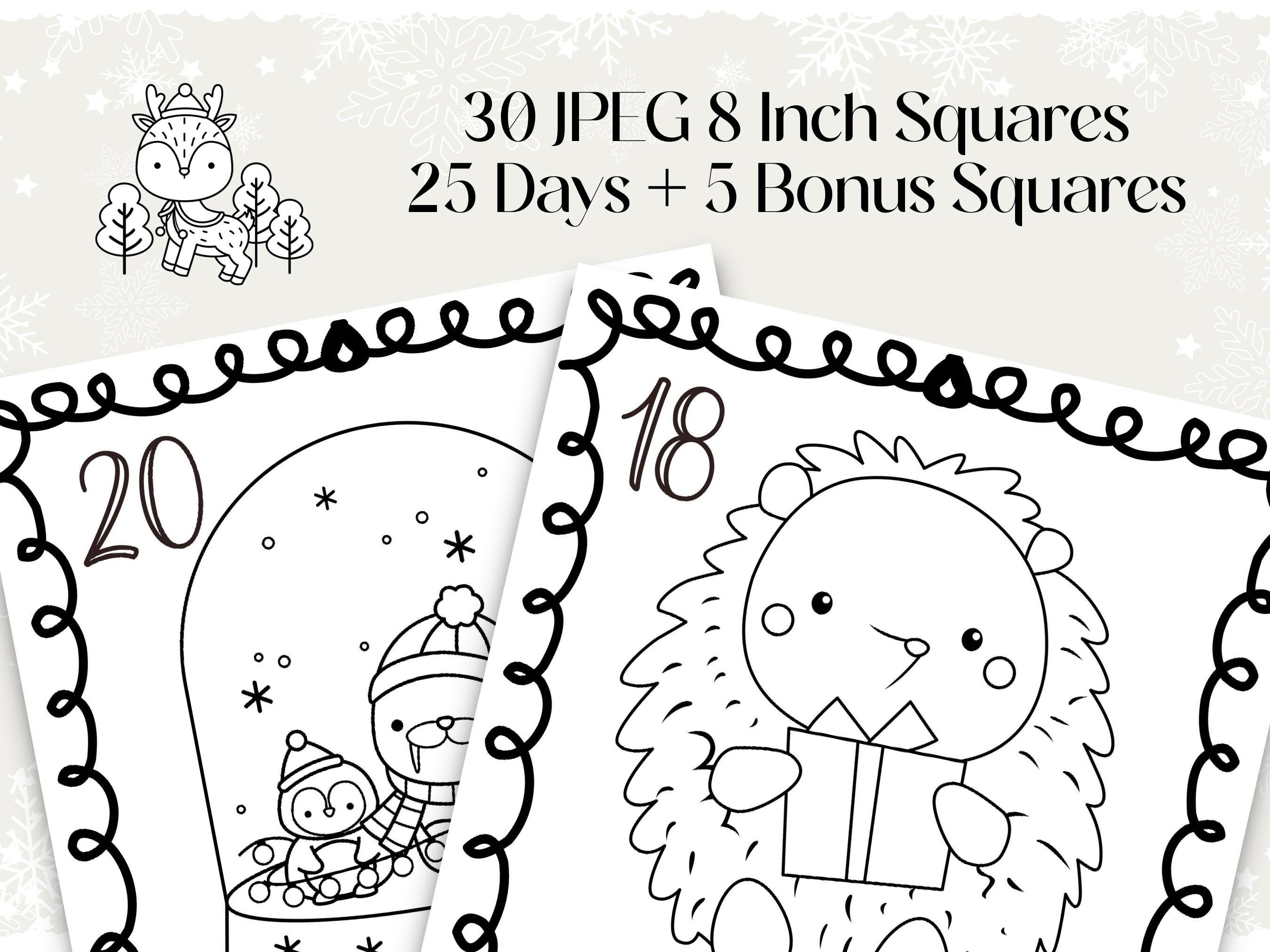 Christmas Countdown Printable Advent Calendar for Kids, Christmas ...