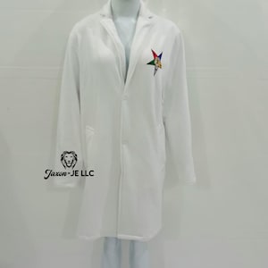 Oes order of the Eastern Star long White Coat