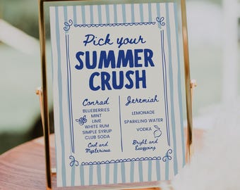 TSITP Summer Party Drink Station: Team Jeremiah vs Conrad (Printable Download)