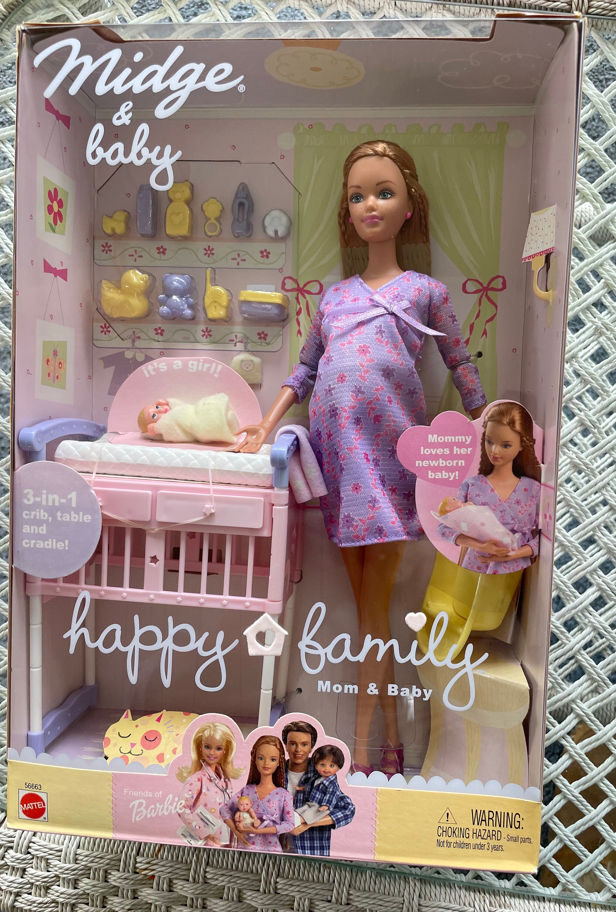 NIB Pregnant Barbie Lot Entire Happy Family Alan Ryan Baby Doctor Midge  Clothes