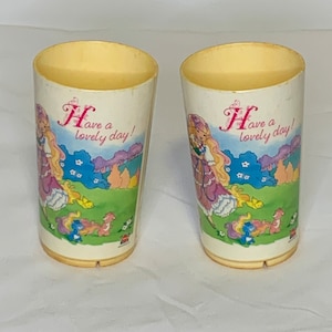 Vintage Pair of Lady Lovelylocks Drinking Cups