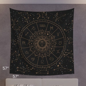 Astrology Home Decor Tapestry Constellation Zodiac Sign Wall Hanging Zodiac Tapestry Livingroom Deco Housewarming Spiritual Hippie Tapestry