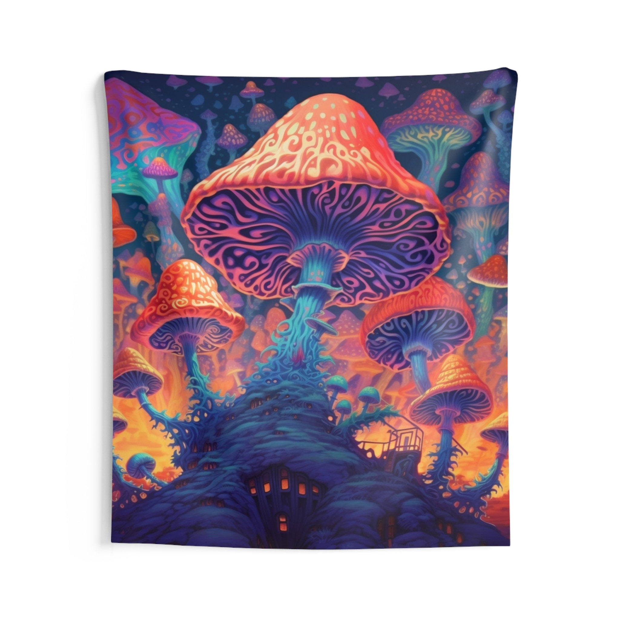 Mushroom Psychedelic Trippy Door Mat