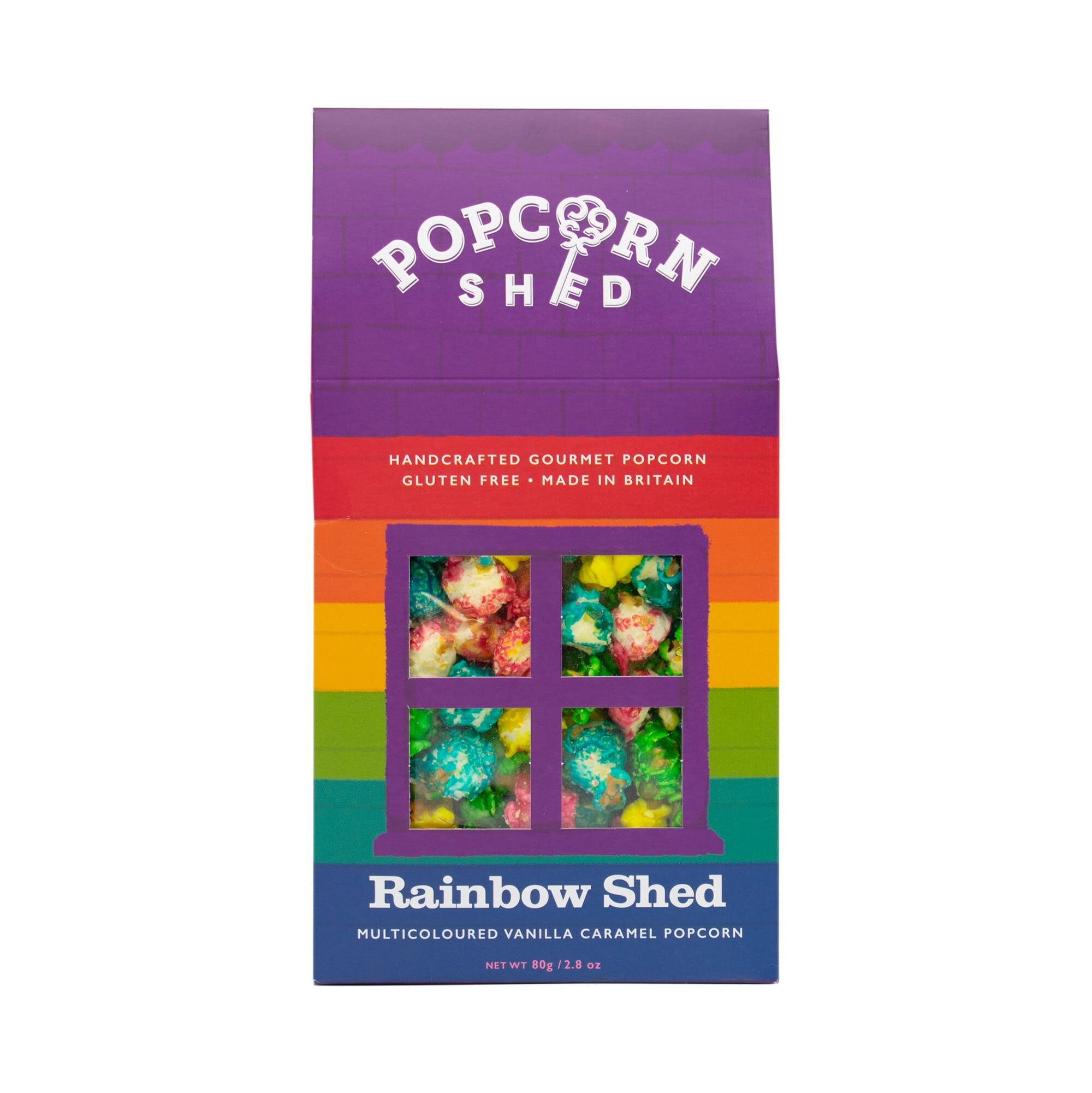 Rainbow Gourmet Popcorn - Multicolored Vanilla Caramel Food Gift Flavoured Rainbow Pride Food