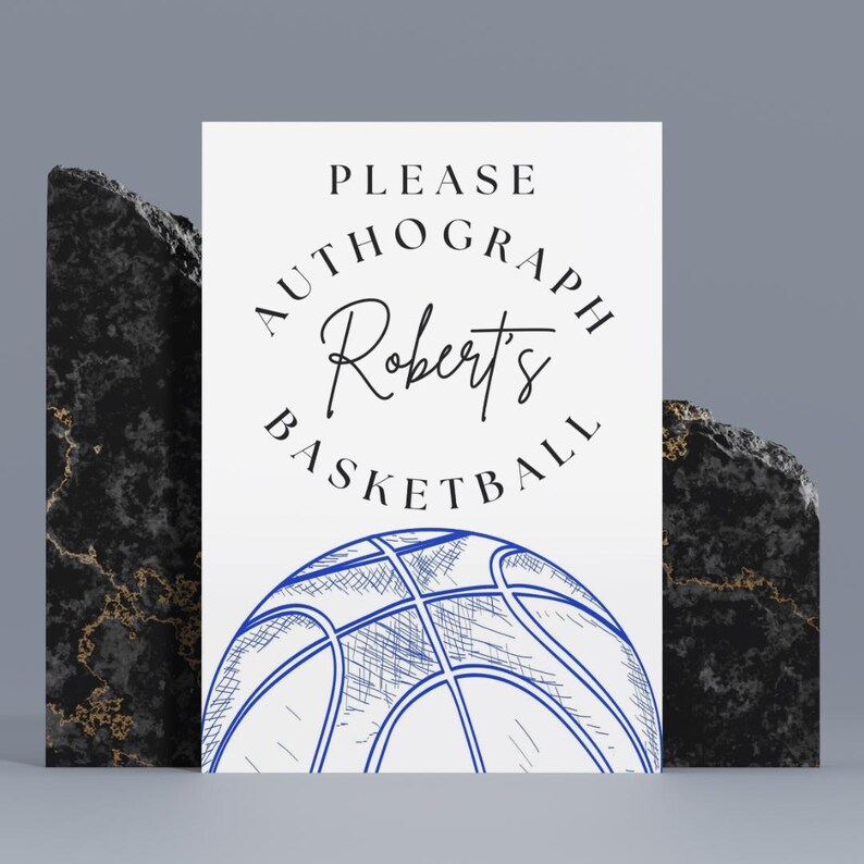 Editable Basketball Autograph Poster Sign for Sports Sneaker Ball ...