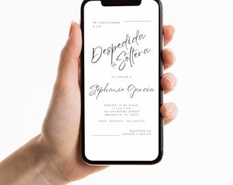 Moderne minimalistische Brautparty-Einladung | Spanisch (Digital)