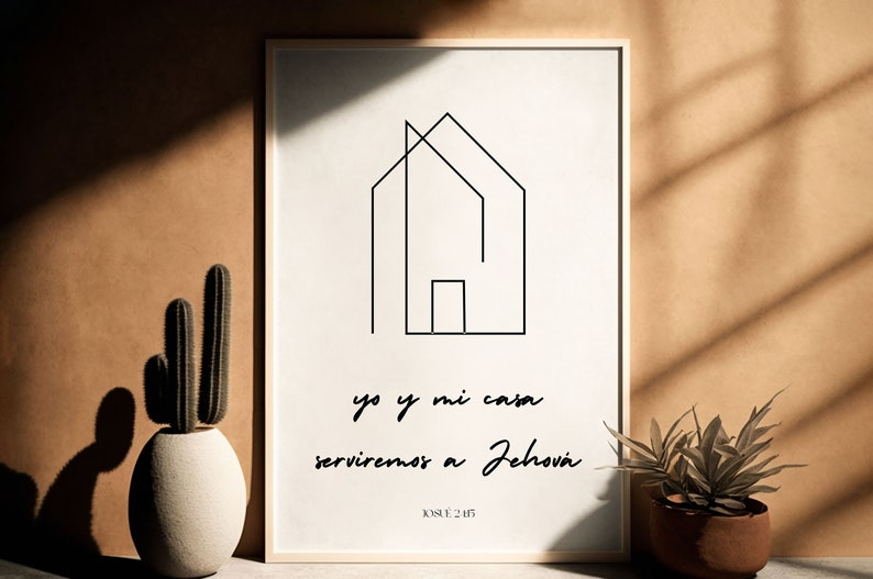 Yo Y Mi Casa Serviremos A Jehova Cuadro
