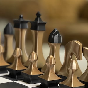 Modern Gold/Silver Chess Pieces set - 32 Pieces