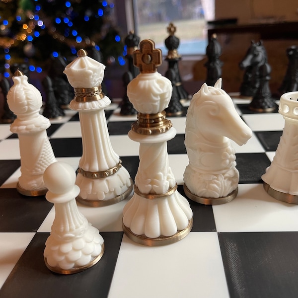 3D printed Classic Chess Set - 32 piece set