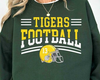 Personalized Football Sweatshirt: Custom Team Colors, Player Number