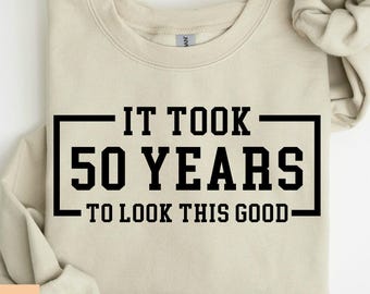Personalized 50th Birthday Sweatshirt: Custom Year Gift