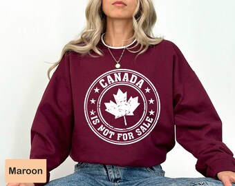 Canada Is Not for Sale Sweatshirt, Comfort Colors Free Canada Sweatshirt, Canadian Independence Sweatshirt, Maple Leaf Protest