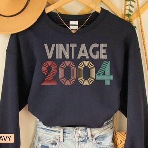 Womens 20th Birthday Sweatshirt - Vintage 2004 Hoodie - Twentieth Birthday Long Sleeve Shirt