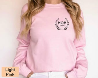 Personalized Mom Est. Year Sweatshirt: Custom Mommy Hoodie