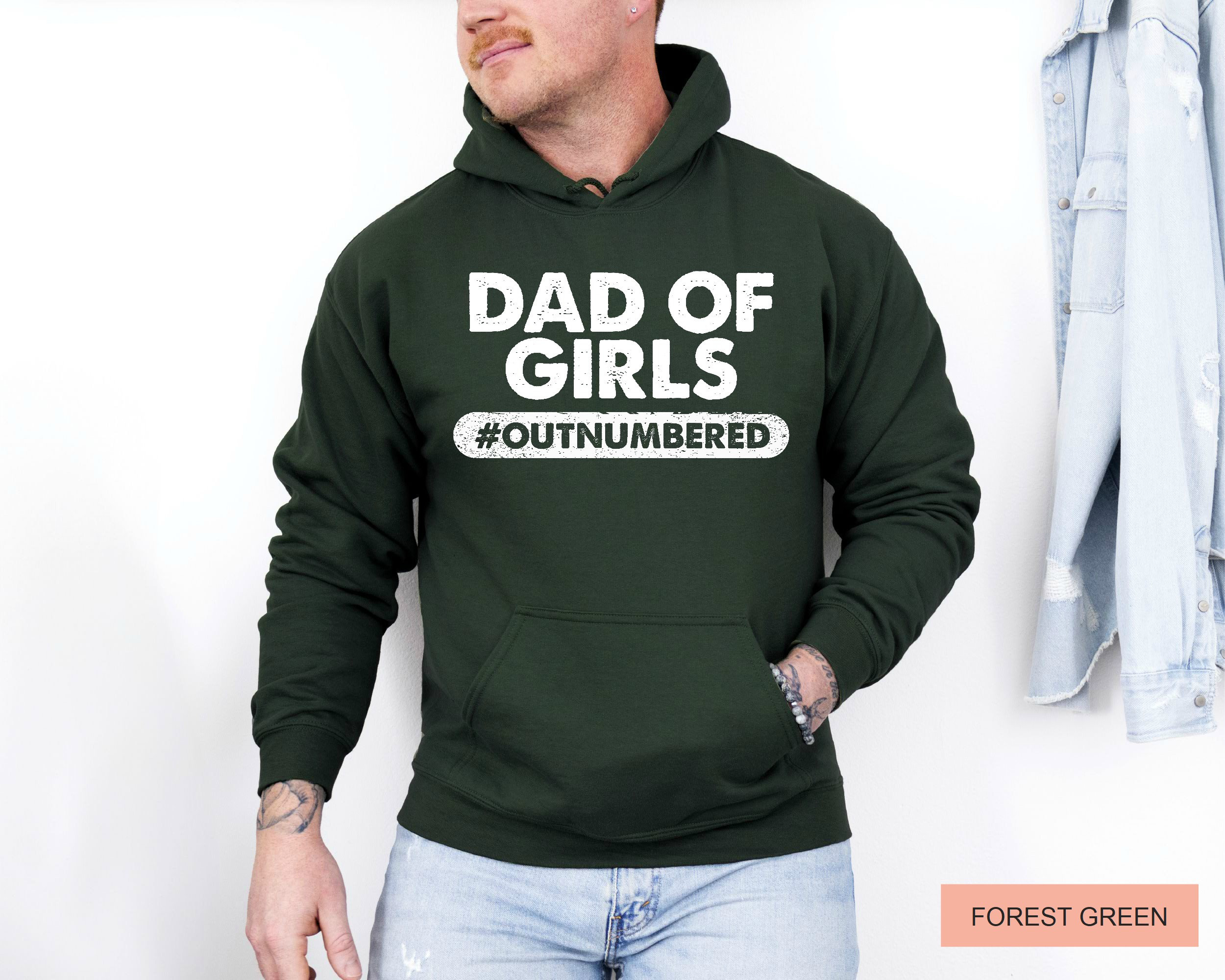 Outnumbered Sweatshirt for Dad - Dad Of Girls Outnumbered Hoodie