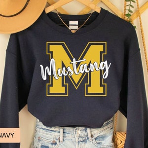 Custom Mascot Sweatshirt - Team Name Sweatshirt - School Spirit Crewneck Sweatshirt