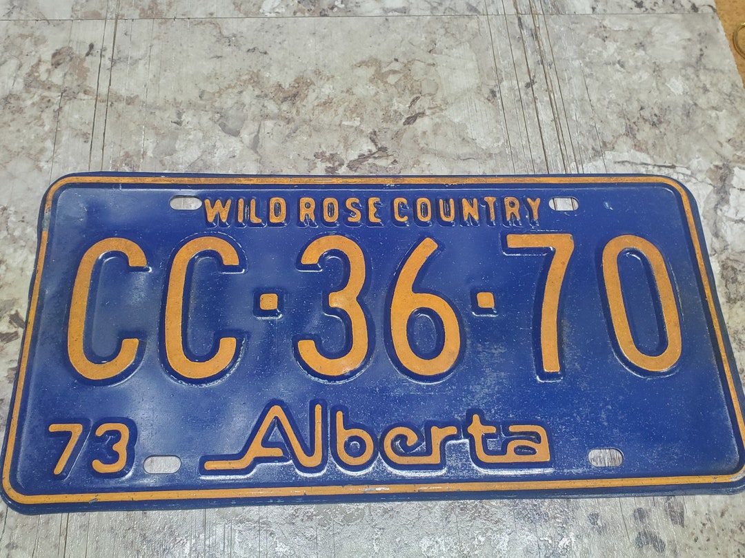 1973 Alberta License Plate Etsy