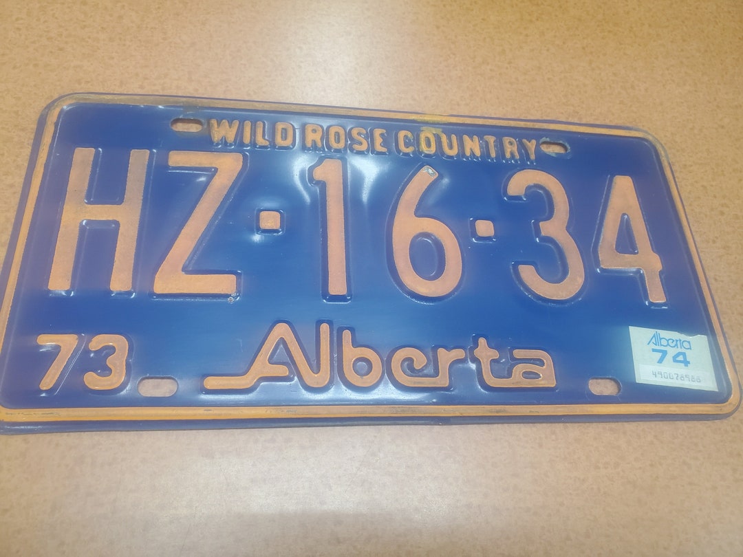 1973 Alberta License Plate Etsy
