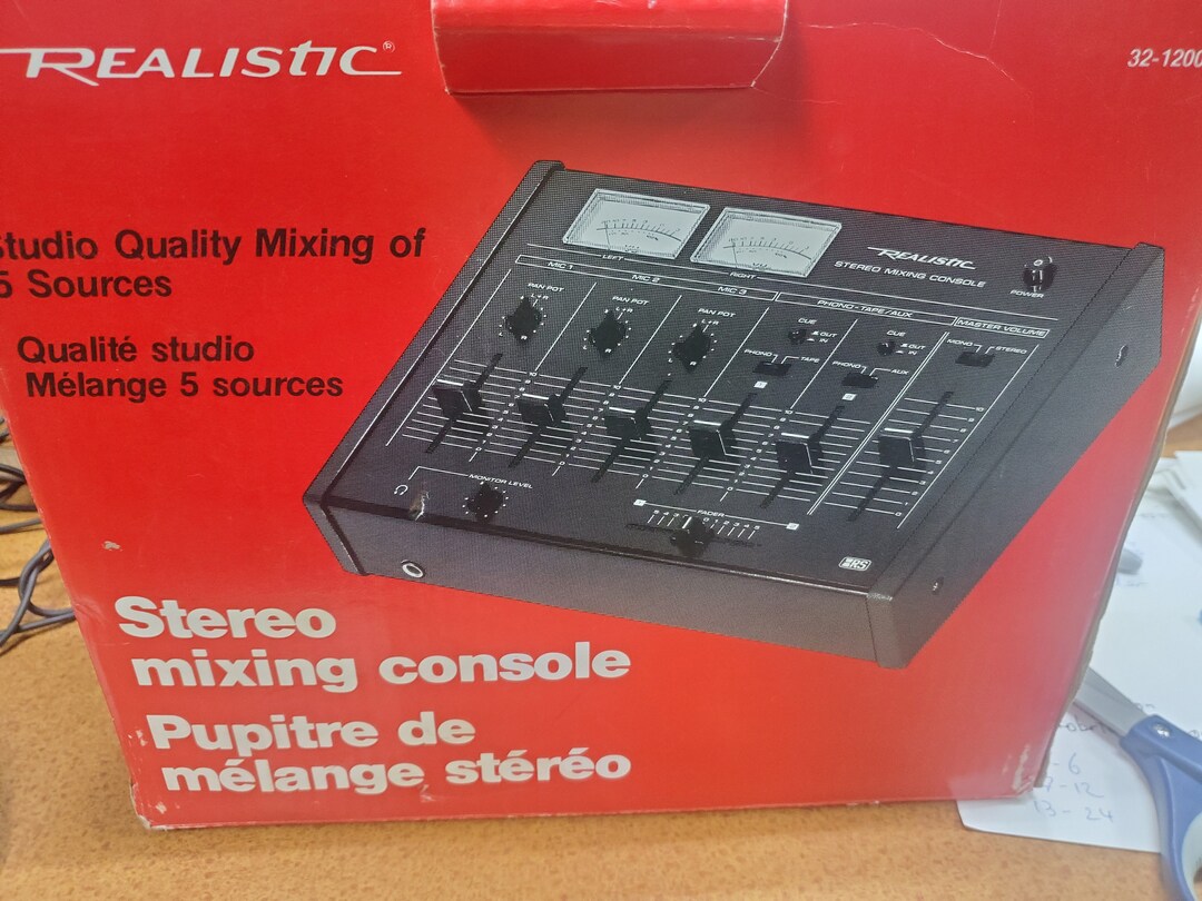 Realistic 321200B Stereo Mixing Console Radio Shack Used Etsy