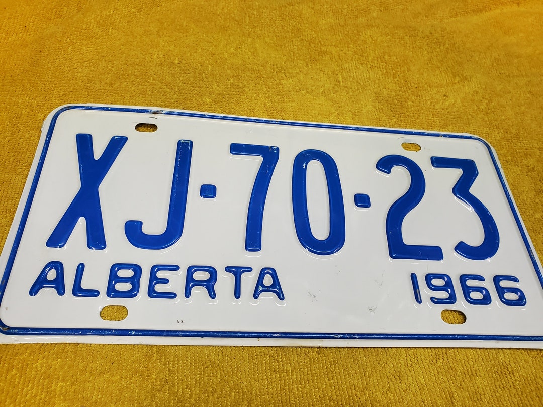 1966 Alberta License Plate Etsy
