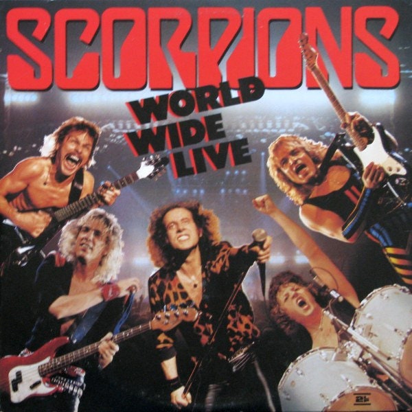 Klaus Meine Rudolf Schenker signed Scorpions World Wide Live album COA proof star autographed Klaus Meine Rudolf Schenker signed Scorpions World Wide Live album COA proof star autographed