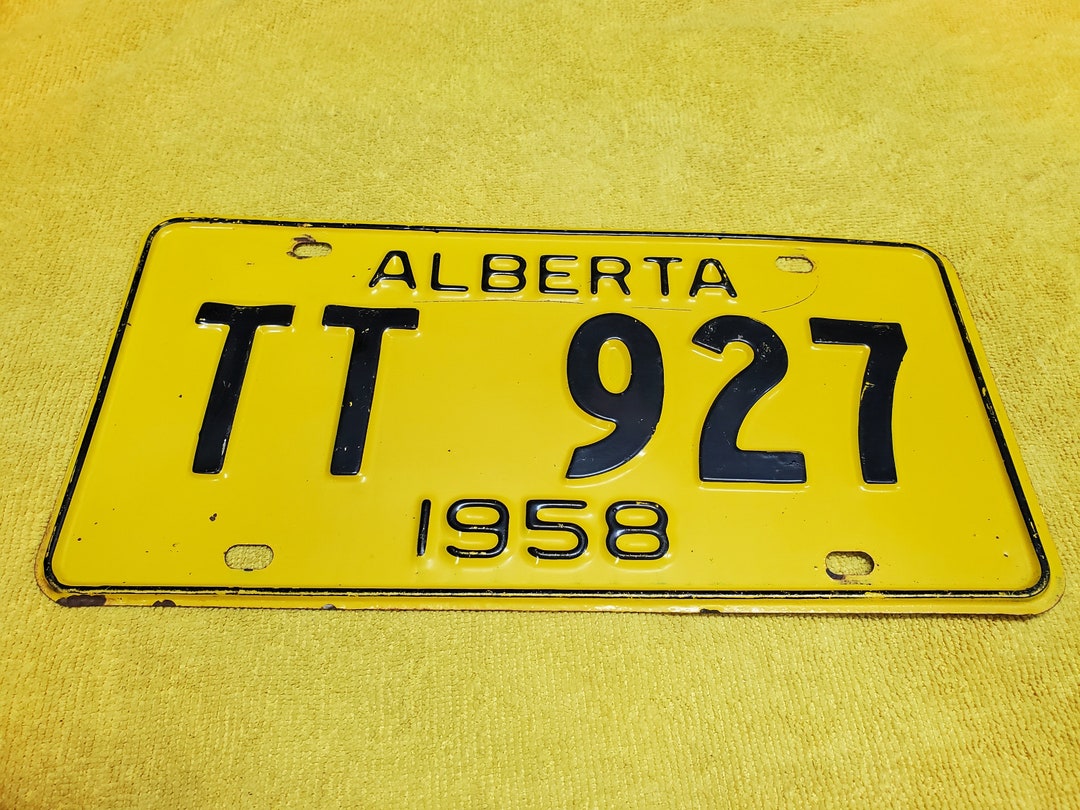 1958 Alberta License Plate Etsy