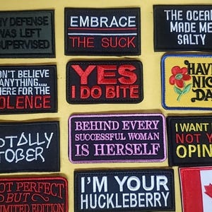 Funny Patches Patch Hook & Loop Velcro includes shipping