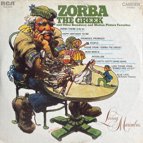 Zorba The Greek And Other Broadway And Motion Picture Favorites LP vinyl album MUSICAL