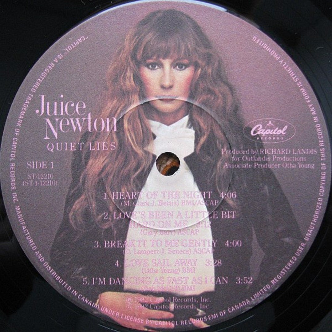 Juice Newton Quiet Lies Vinyl Record Etsy