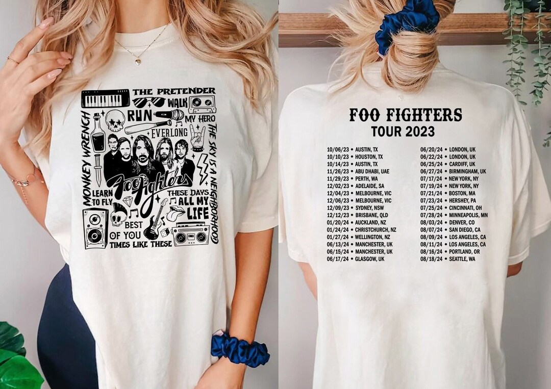 Foo Fighters Tour 2023 2024shirt Foo Fighters Shirt Etsy Australia