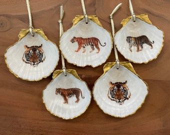 Tiger Ornament Set of Five