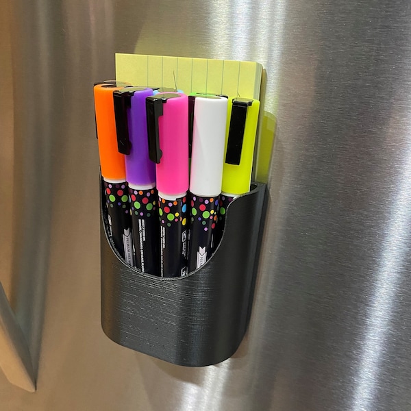 Magnetic pen and notepad holder