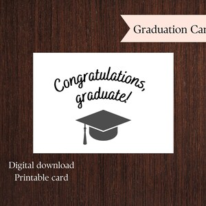 Printable Congratulations Graduate Card. Printable Graduation Card ...