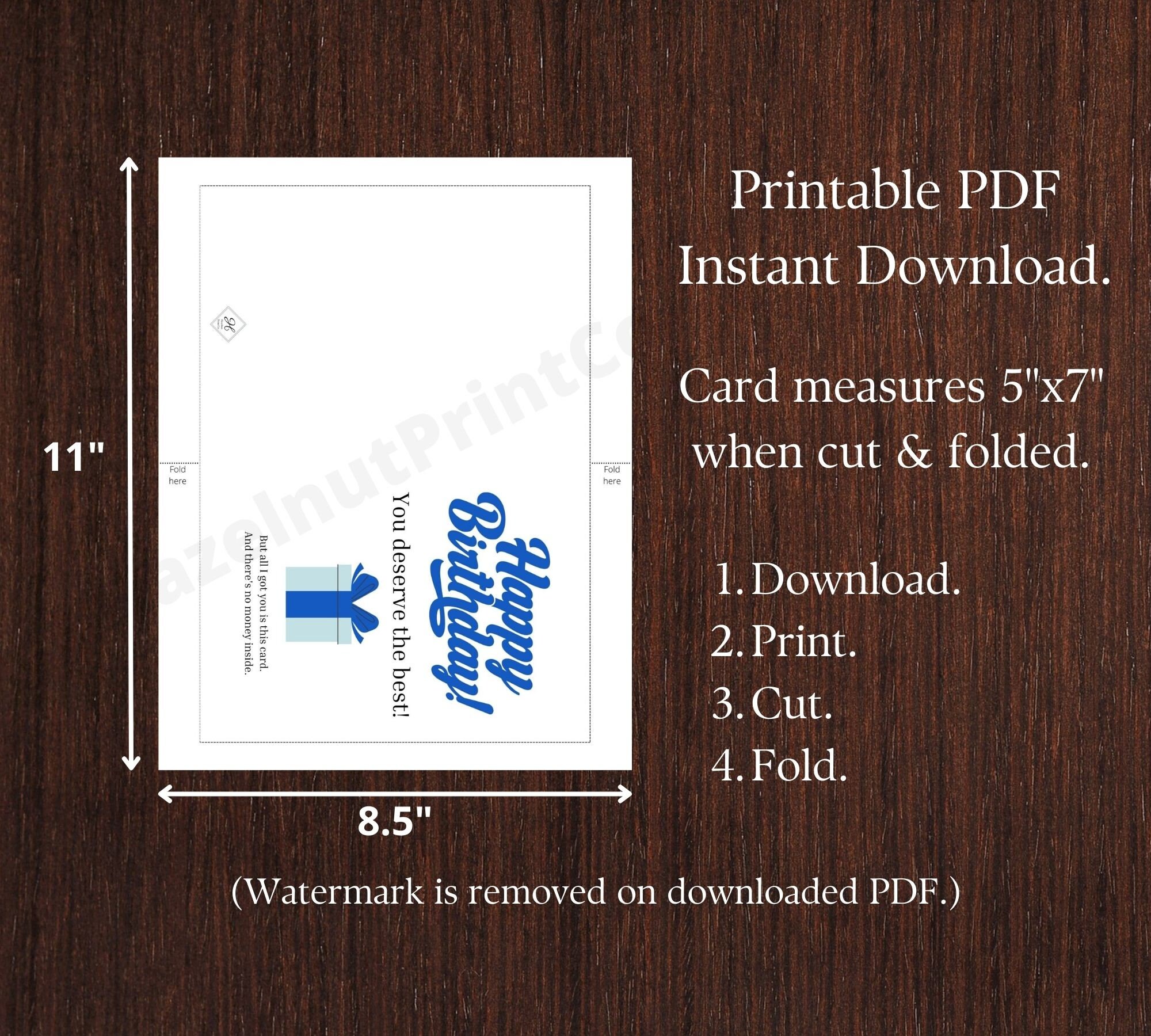 Printable Birthday Card. Happy Birthday Printable Card. Humor. Digital ...
